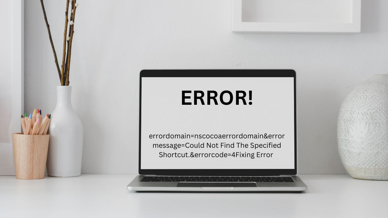errordomain=nscocoaerrordomain&errormessage=Could Not Find The Specified Shortcut.&errorcode=4Fixing Error