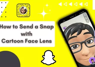 send a snap with the cartoon face lens